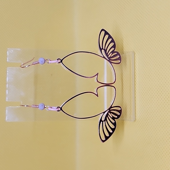 Jewelry - Rose Gold Butterfly Earrings